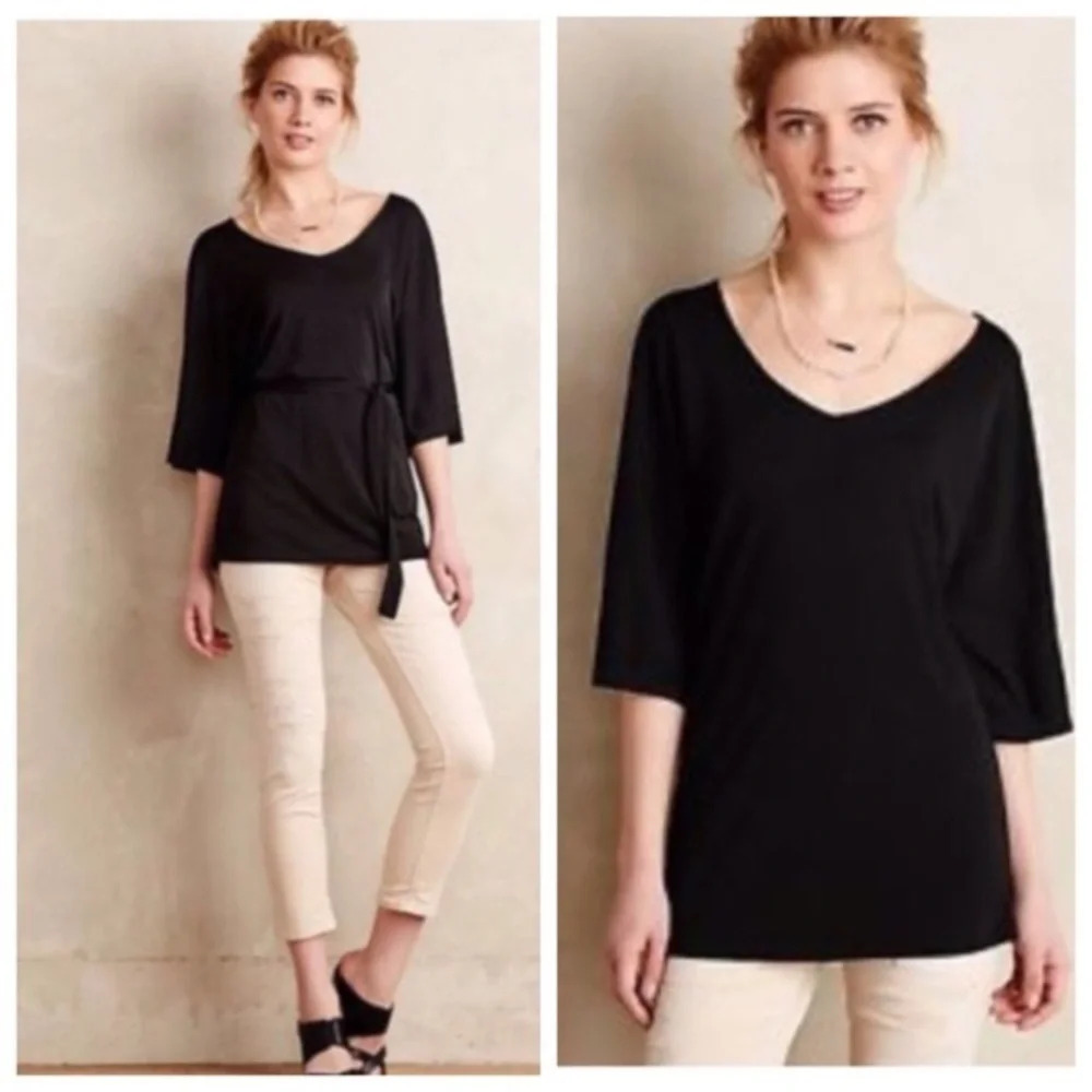 Anthropologie Deletta Tie Waist Top Size XS EUC